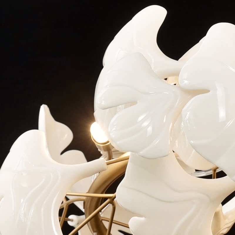 Modern Ceramic Ginkgo Chandelier - 47.24" Lcasivra
