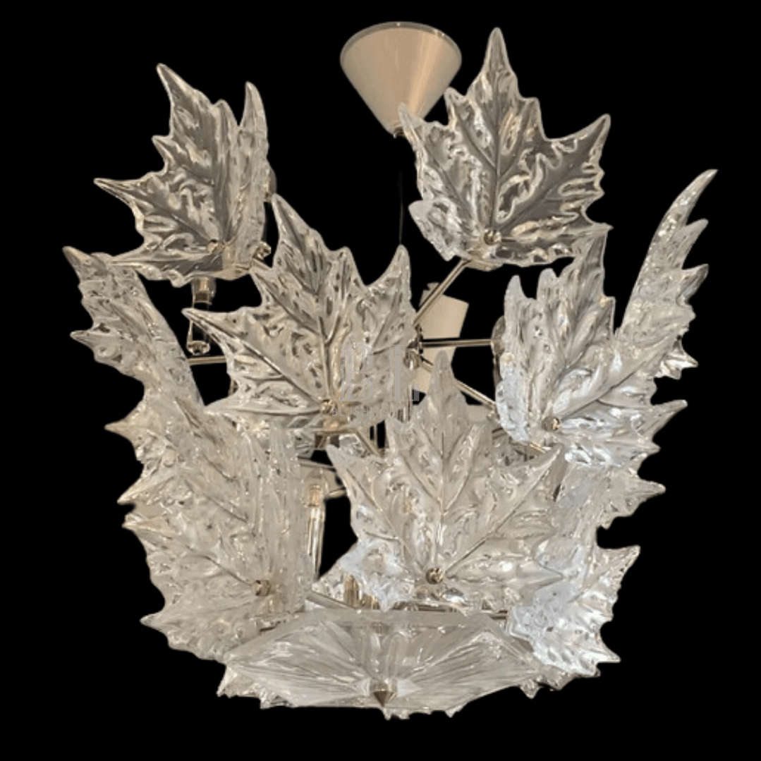 Modern Creative Clear Crystal Maple Leaf Chandelier for Living Room/Bedroom - 3 Tiers/D33.07''*H37.7''(D84cm*H96cm)Warm Lightcasivra