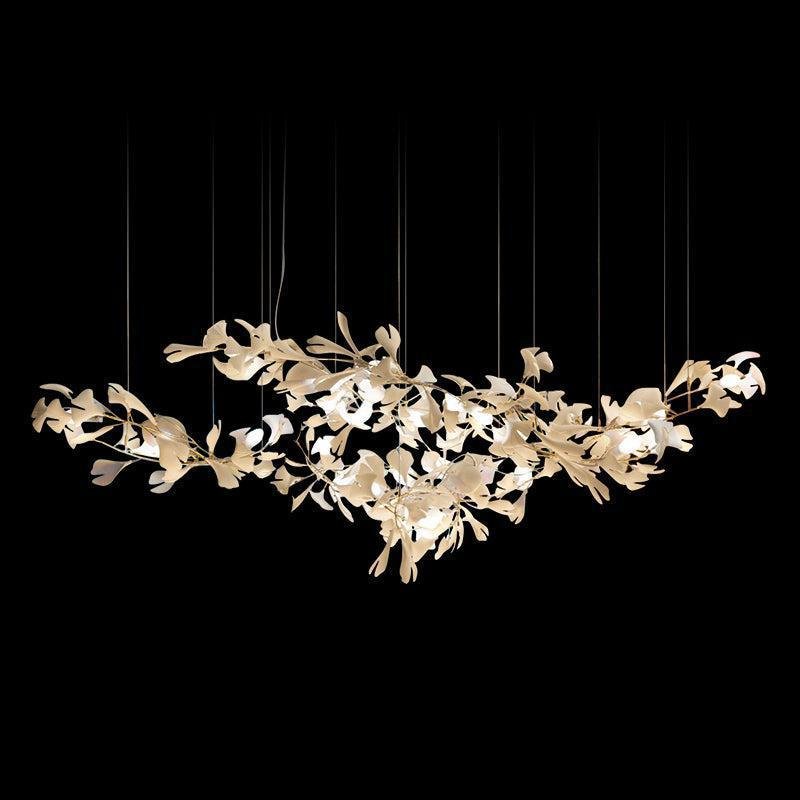 Modern Creative Ginkgo Linear Chandelier - 78.7" Lcasivra