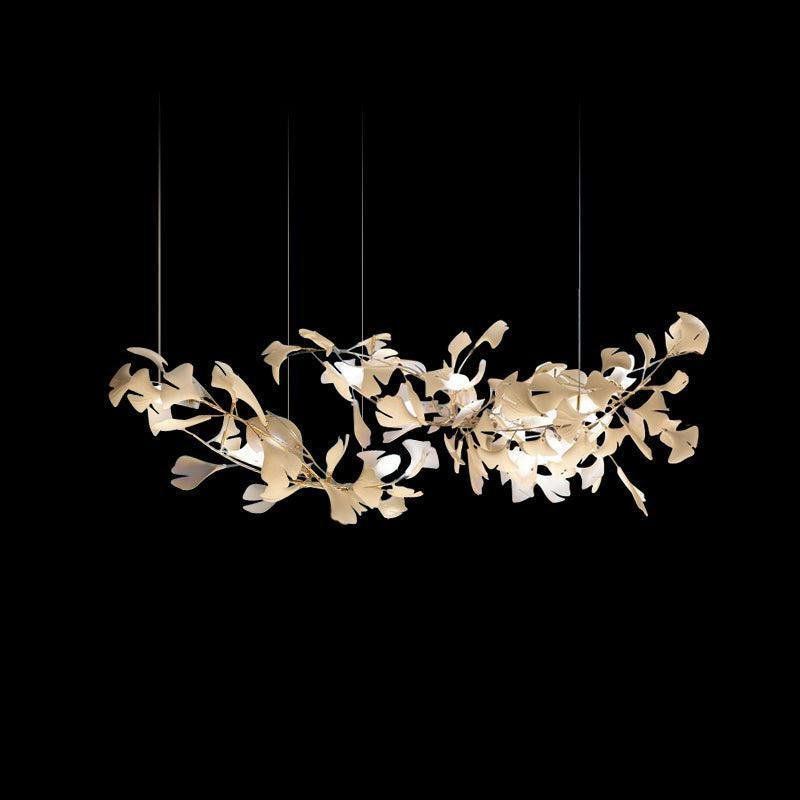Modern Creative Ginkgo Linear Chandelier - 59" Lcasivra