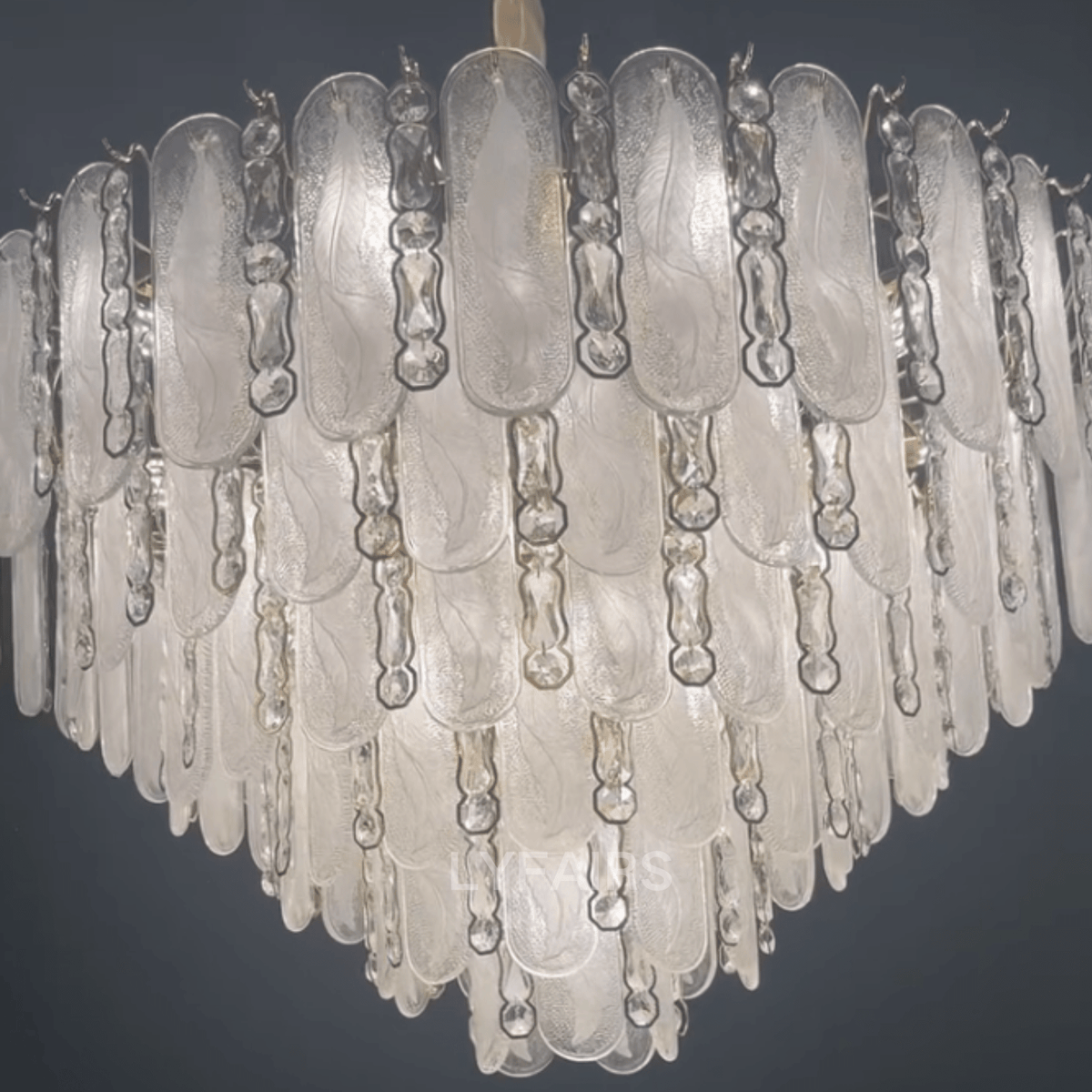 Modern Feather Crystal Chandelier in Chrome/Gold Finish for High/Low-ceiling - Wall LampGoldcasivra