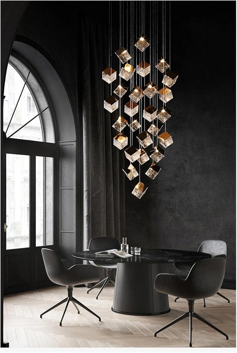 Modern G4 Led 26 Light Chandelier Glass Ice Cube Light Kitchen Living Room Ceiling Lighting Room-Chandelier-casivra-casivra