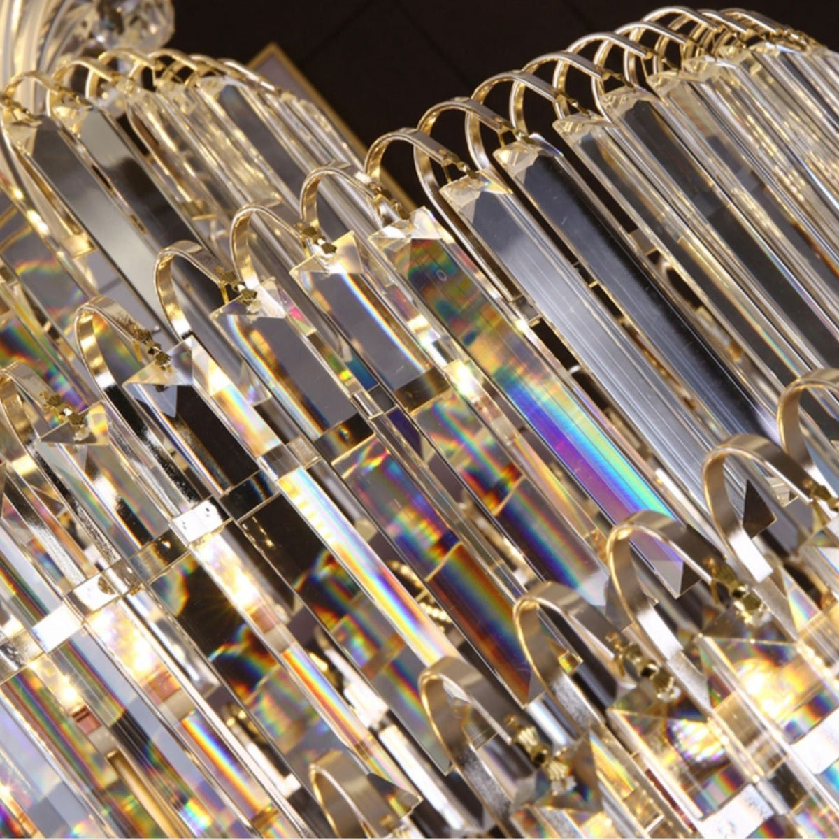 Modern Gold Foyer Extra Large Crystal Chandeliers Round Light Fixture For Hall Entrance - D39.4"*H59.1"casivra