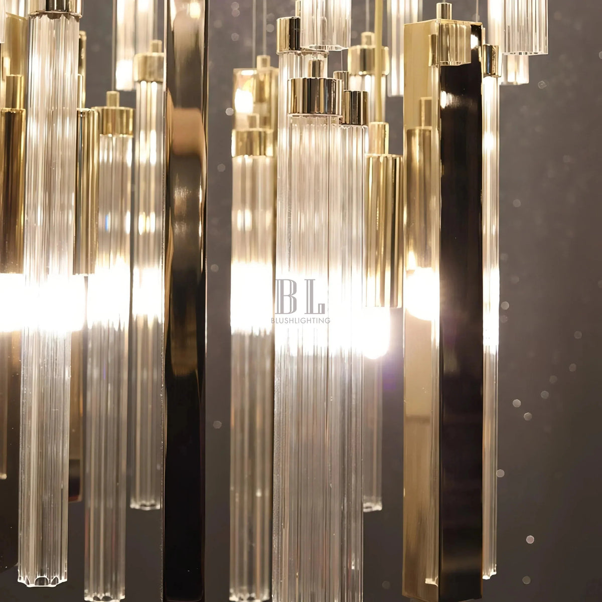 Modern Luxury 7-Tiered Floating Glass Chandelier Flush Mount for High-ceiling/Staircase/Duplex - 7 Layers/D59.1"*H106.3"(D150cm*H270cm)/69.5kgGoldcasivra