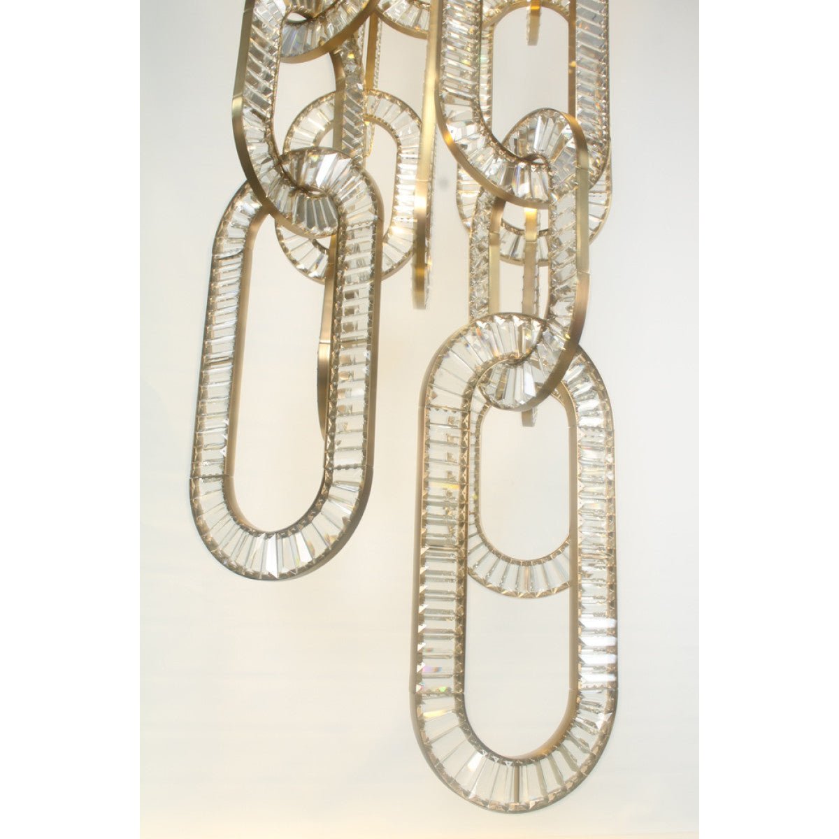 Modern Luxury Crystal Chain Cluster Chandelier for High Ceiling/Dining Room-casivra-casivra