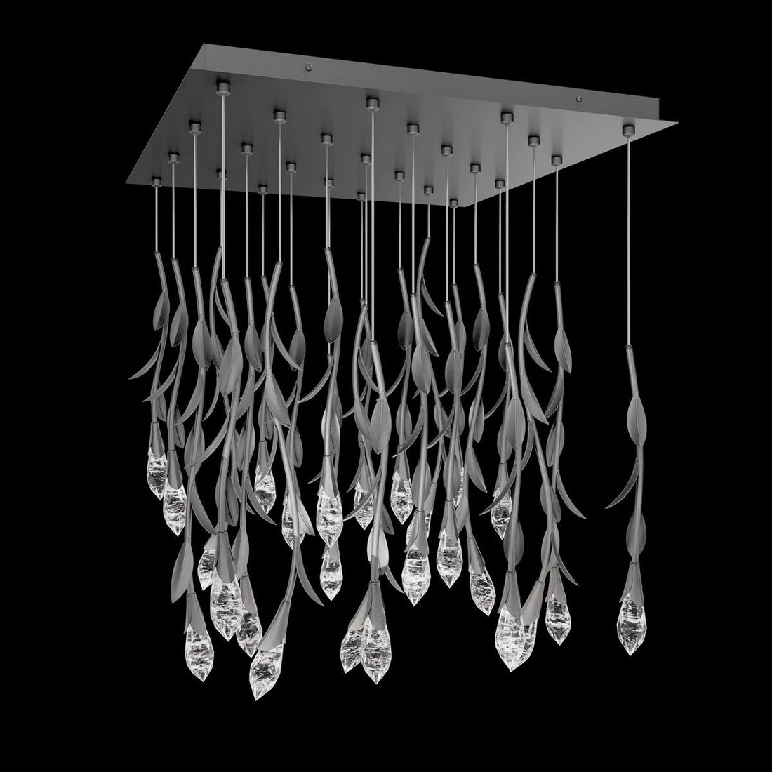 Modern Luxury Floating Branches Floral Crystal Chandelier - 13 Lights/L20"*W20"*H118.1"GoldWarm Lightcasivra