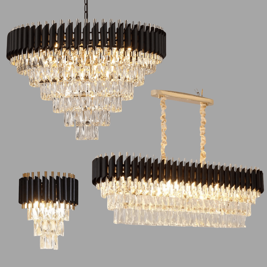 Modern Luxury Multi - Tier Oval/Round Crystal Tiered Chandelier - Oval/L31.5"*W11.8"*H11.8"/3 TiersWarm Lightcasivra