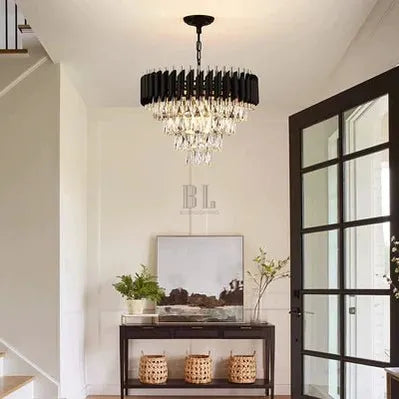 Modern Luxury Multi - Tier Oval/Round Crystal Tiered Chandelier - Oval/L31.5"*W11.8"*H11.8"/3 TiersWarm Lightcasivra