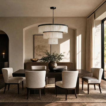 Modern Nature Alabaster 3 Tier Chandelier - Blackcasivra