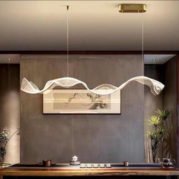 Modern Ocean Wave Pendant Chandelier for Kitchen - Gold38.52” (100 cm)Remote Control (Dimmable)casivra