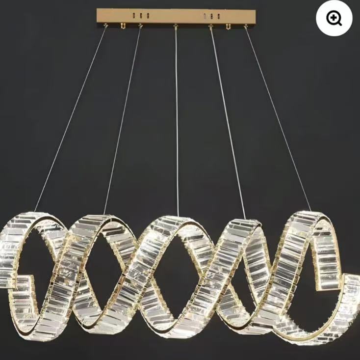 Modern Ring Crystal Chandelier for Dining Room - BrassCustomized 59''casivra