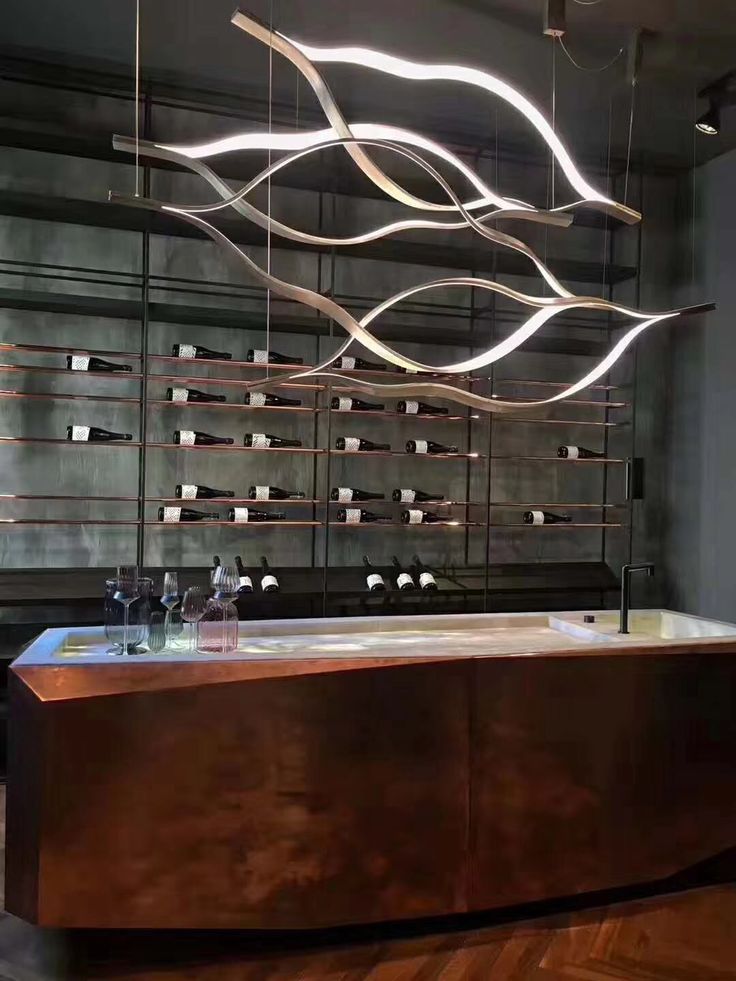 Modern Simple Brass Waving Chandelier for Living/Dining Room/Kitchen Island - L31.5"*W2.2"*H11.8"ChromeWarm Lightcasivra