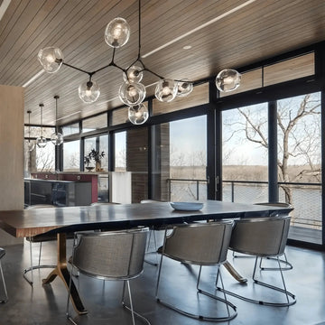 Modern Sputnik Smoky Gray/Amber Glass Branch Chandelier for Kitchen Island/Dining Room - 5 Globes/W43.3"*D21.65"*H20"Brass Finish/Clear GlassWarm Lightcasivra