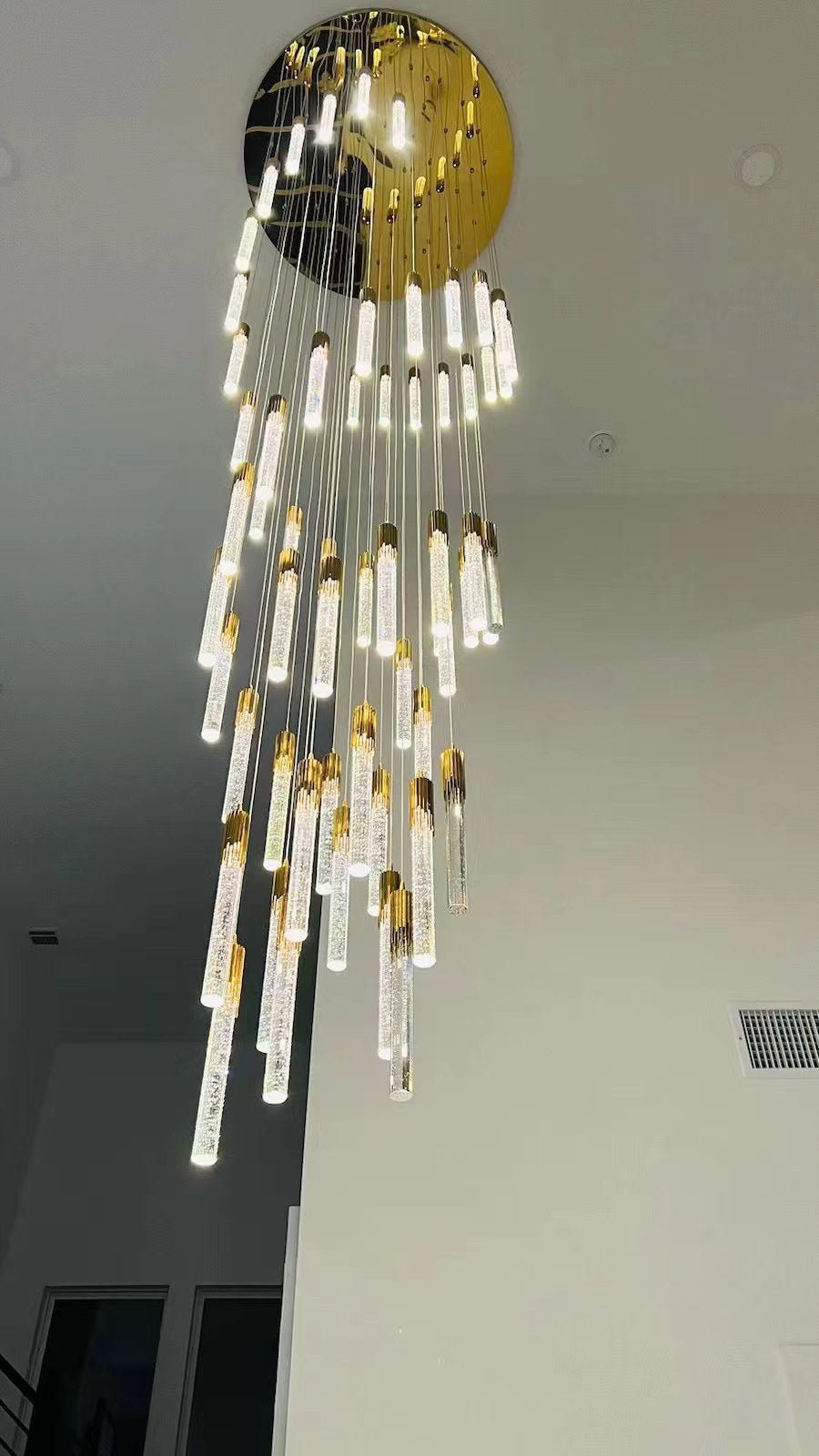 Modern Stair Light Foyer Staircase Hall Ceiling Lamps Spiral Stair Chandelier Crystal Droplight Luxury Hall Decoration Lights-Chandeliers-casivra-casivra
