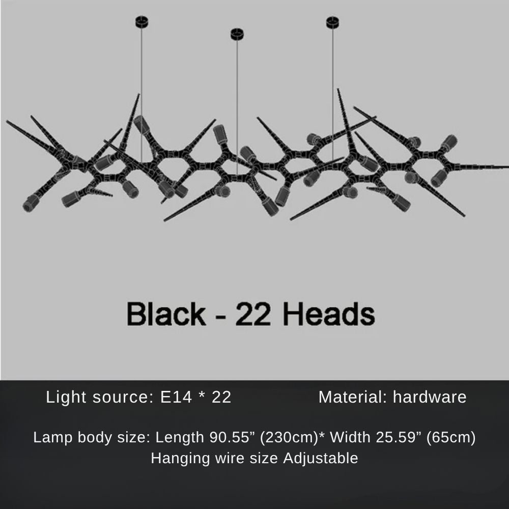 Modern Trendy Dining Room Lighting - 177” (L450cm)Warm light 3000Kcasivra