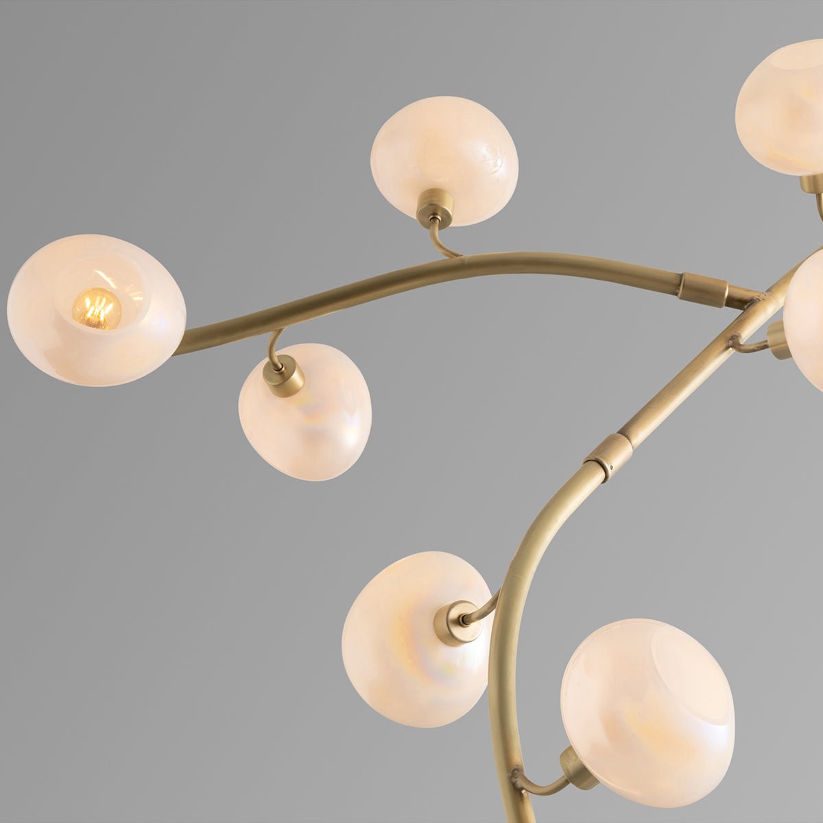Modern Vertical Branches Glass Globe Chandelier - L84"*W48"*H48"(L213.36cm*W121.92cm*H121.92cm)Warm Lightcasivra