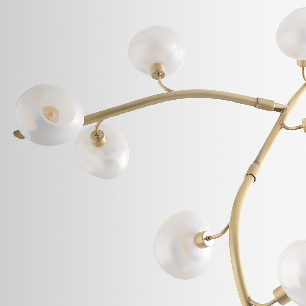 Modern Vertical Branches Glass Globe Chandelier - L84"*W48"*H48"(L213.36cm*W121.92cm*H121.92cm)Warm Lightcasivra