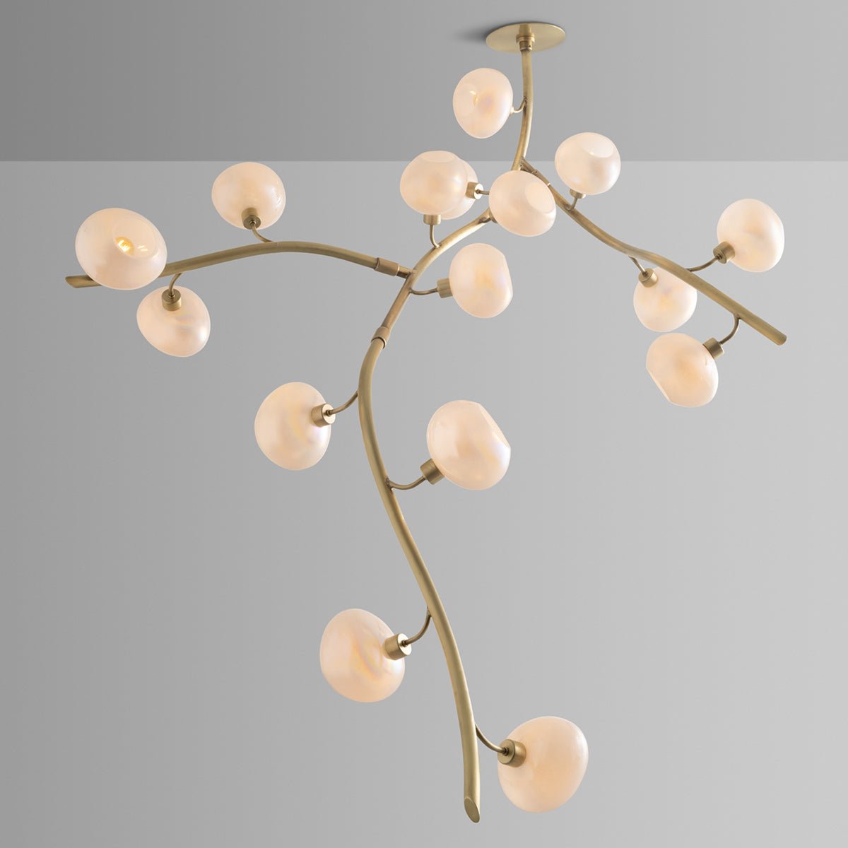 Modern Vertical Branches Glass Globe Chandelier - L84"*W48"*H48"(L213.36cm*W121.92cm*H121.92cm)Warm Lightcasivra