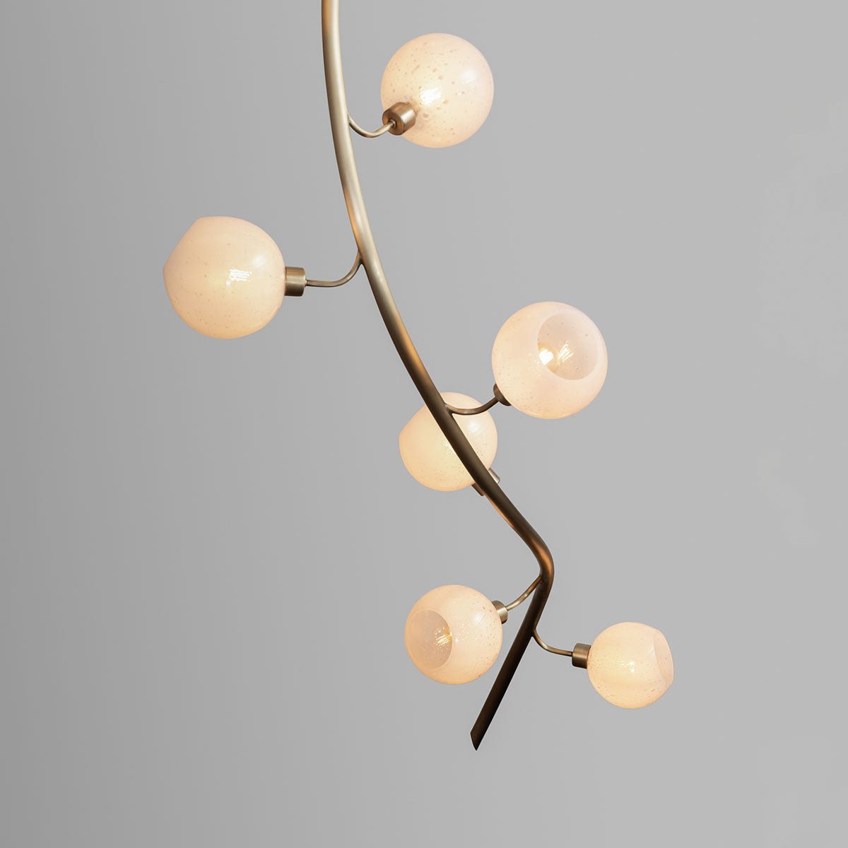 Modern Vertical Handcrafted Glass Globe Chandelier for High Ceilings - D45"*H132.5"Warm Lightcasivra