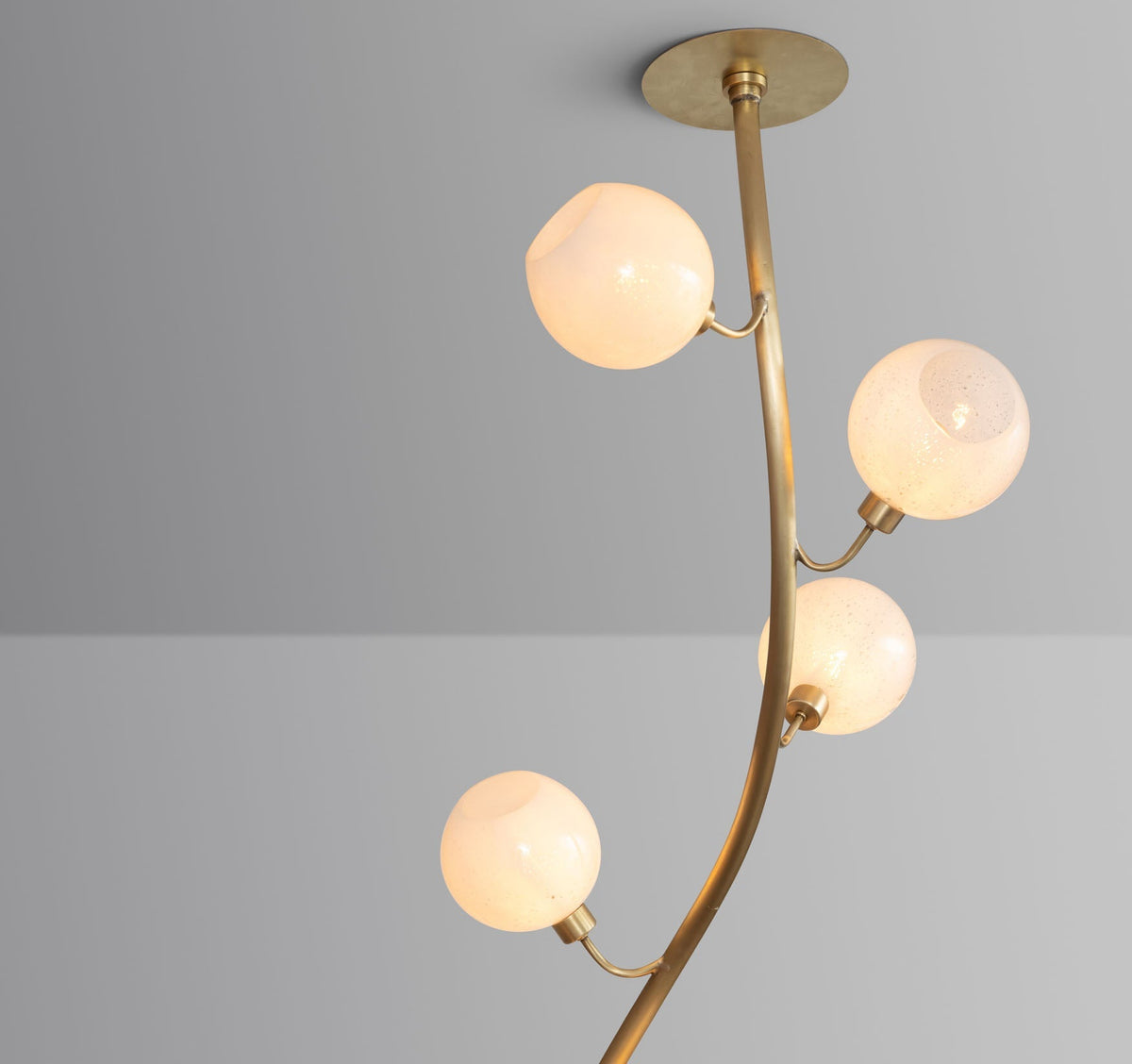Modern Vertical Handcrafted Glass Globe Chandelier for High Ceilings - D45"*H132.5"Warm Lightcasivra