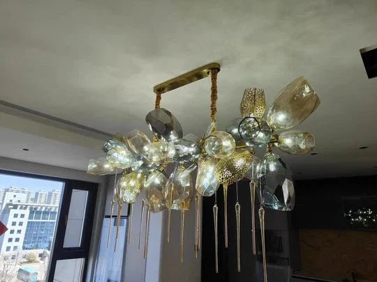 Modern Wine Glass Shape Chandelier Italian Light Luxury Light Fixture for Dining Room/Living Room-Chandeliers-casivra-casivra
