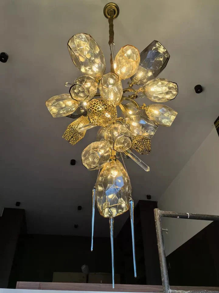Modern Wine Glass Shape Chandelier Italian Light Luxury Light Fixture for Dining Room/Living Room-Chandeliers-casivra-casivra