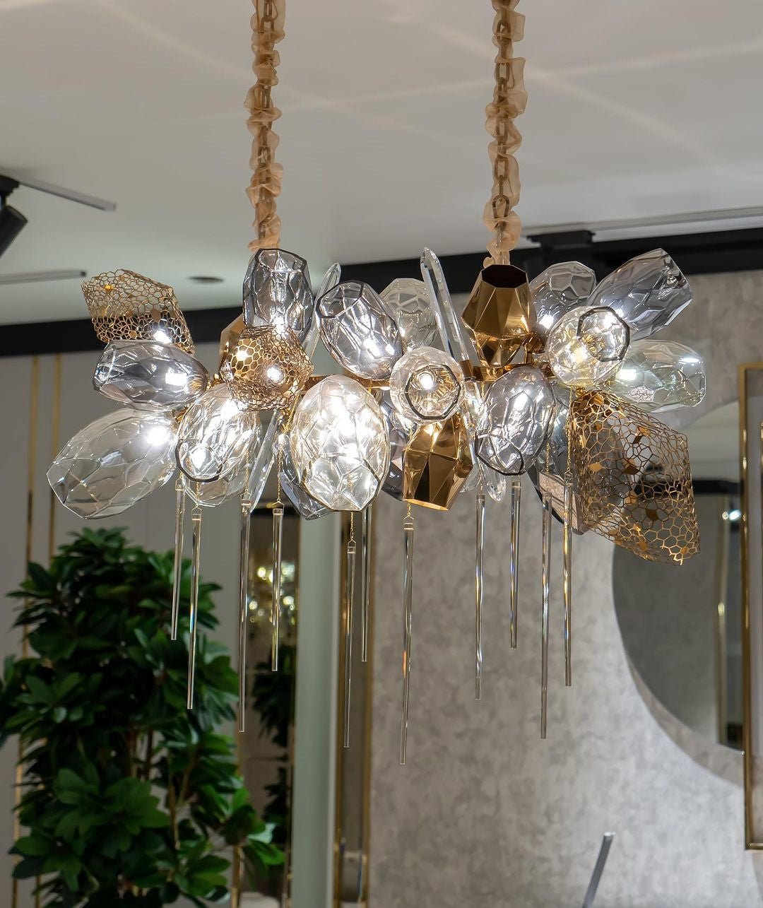 Modern Wine Glass Shape Chandelier Italian Light Luxury Light Fixture for Dining Room/Living Room-Chandeliers-casivra-casivra