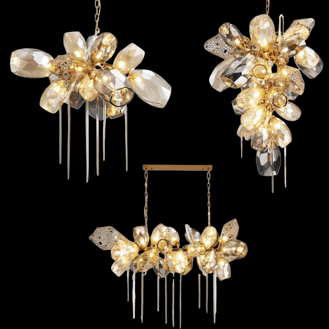 Modern Wine Glass Shape Chandelier Italian Light Luxury Light Fixture for Dining Room/Living Room-Chandeliers-casivra-casivra
