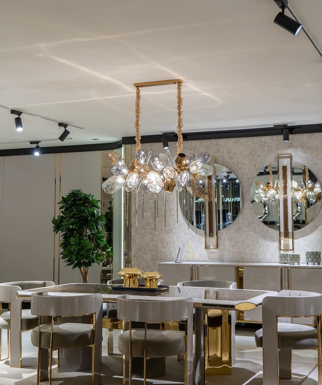 Modern Wine Glass Shape Chandelier Italian Light Luxury Light Fixture for Dining Room/Living Room-Chandeliers-casivra-casivra