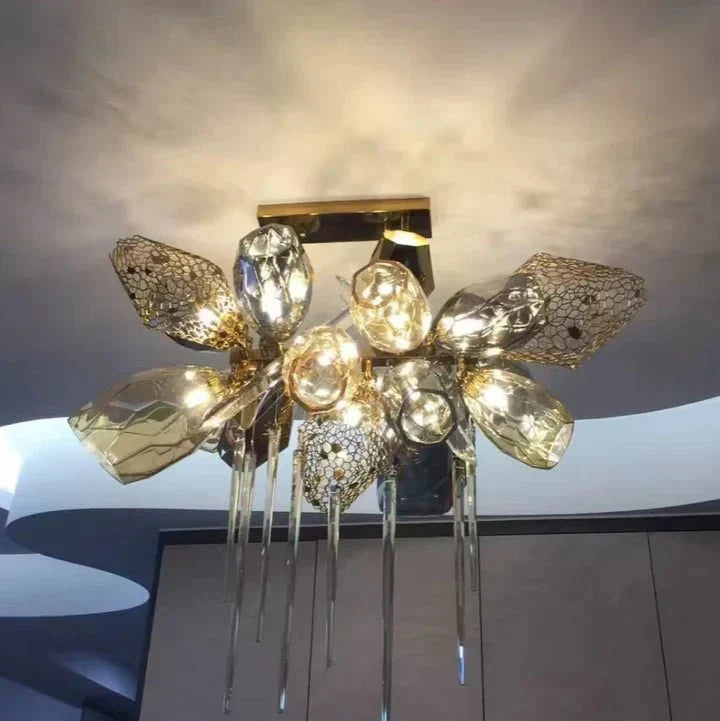 Modern Wine Glass Shape Chandelier Italian Light Luxury Light Fixture for Dining Room/Living Room-Chandeliers-casivra-casivra