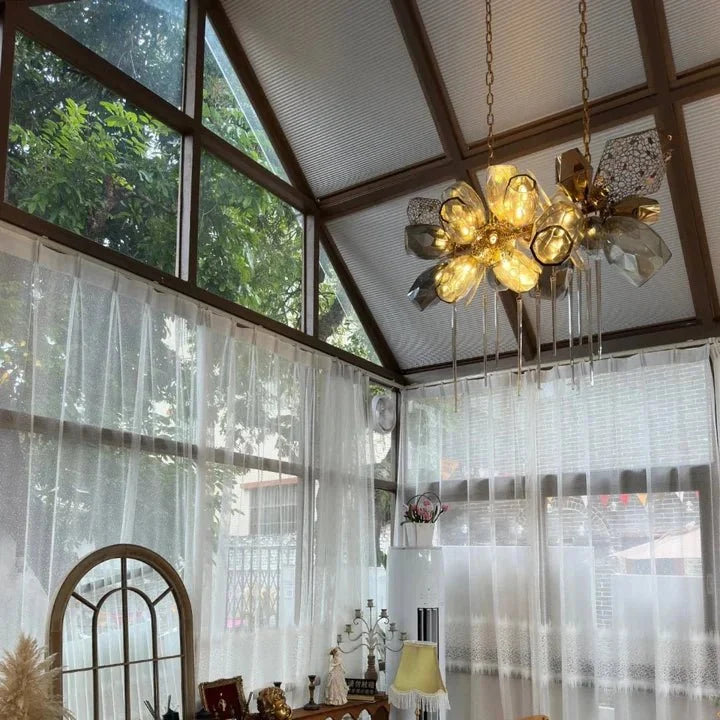 Modern Wine Glass Shape Chandelier Italian Light Luxury Light Fixture for Dining Room/Living Room-Chandeliers-casivra-casivra