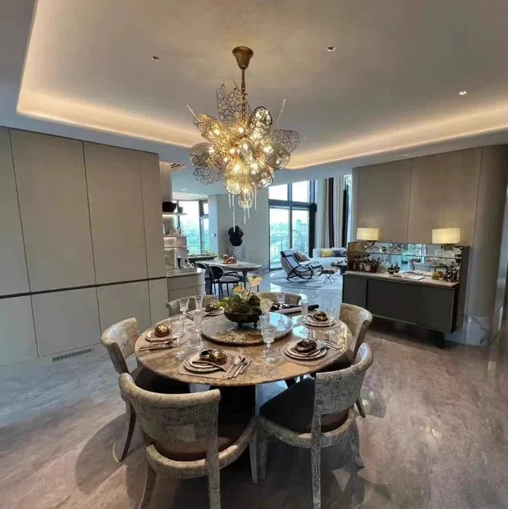 Modern Wine Glass Shape Chandelier Italian Light Luxury Light Fixture for Dining Room/Living Room-Chandeliers-casivra-casivra