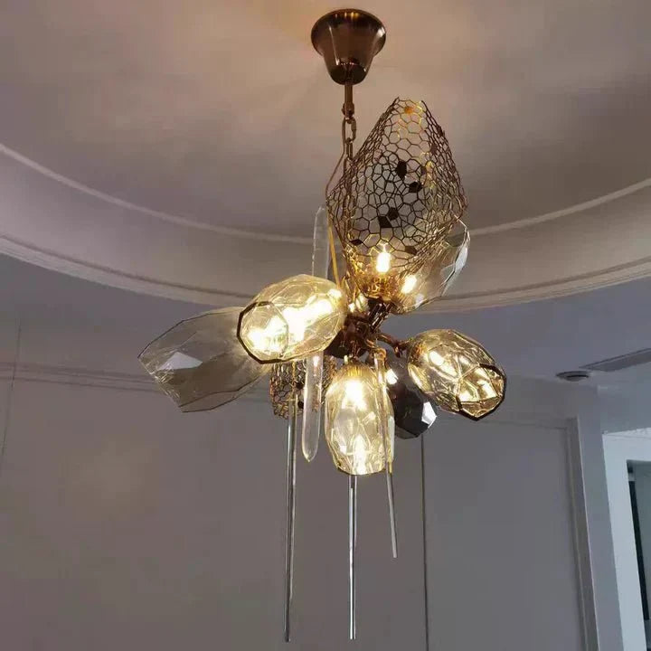 Modern Wine Glass Shape Chandelier Italian Light Luxury Light Fixture for Dining Room/Living Room-Chandeliers-casivra-casivra