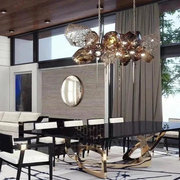 Modern Wine Glass Shape Chandelier Italian Light Luxury Light Fixture for Dining Room/Living Room-Chandeliers-casivra-casivra