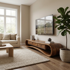 Minimalist Live Edge TV Stand For Living Room