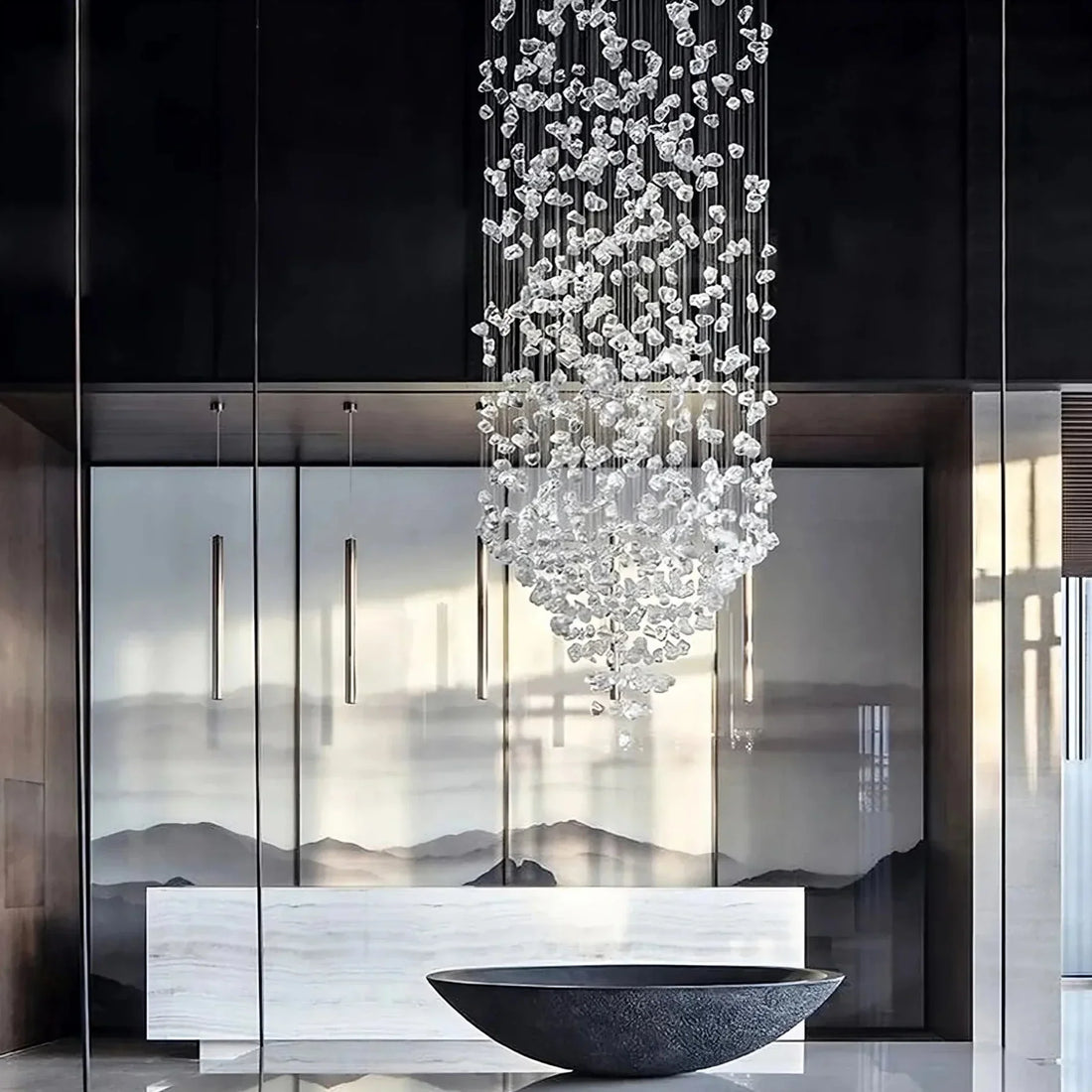 buyRiston Multi Crystal Pendant Chandelier - Morsale