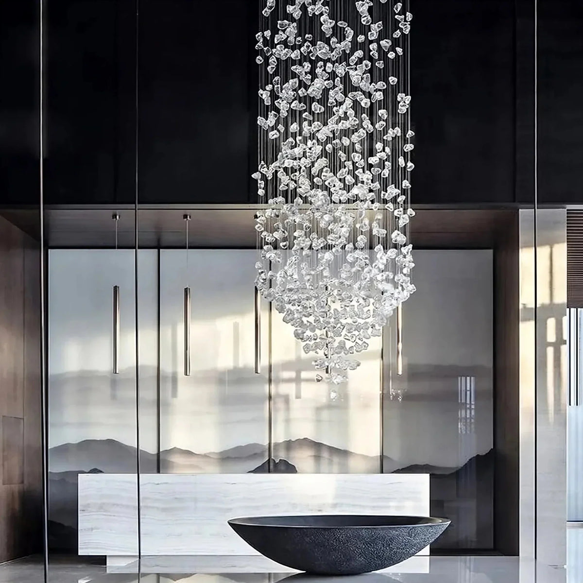 buyRiston Multi Crystal Pendant Chandelier - Morsale