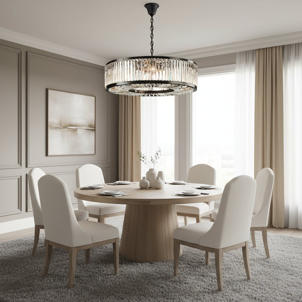 Gio crystal modern chandelier full fixture view