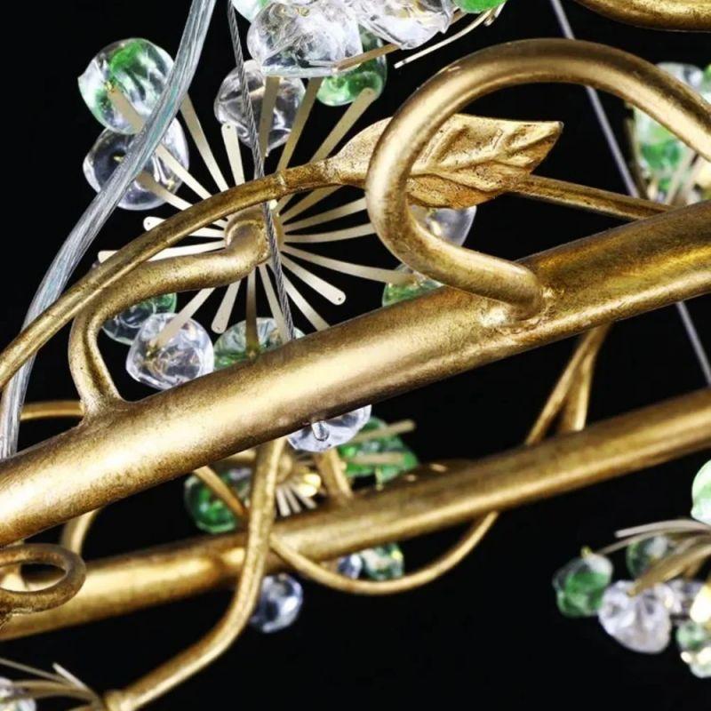 Modes Brass Ring Stone Flower Chandelier - 24"Dcasivra