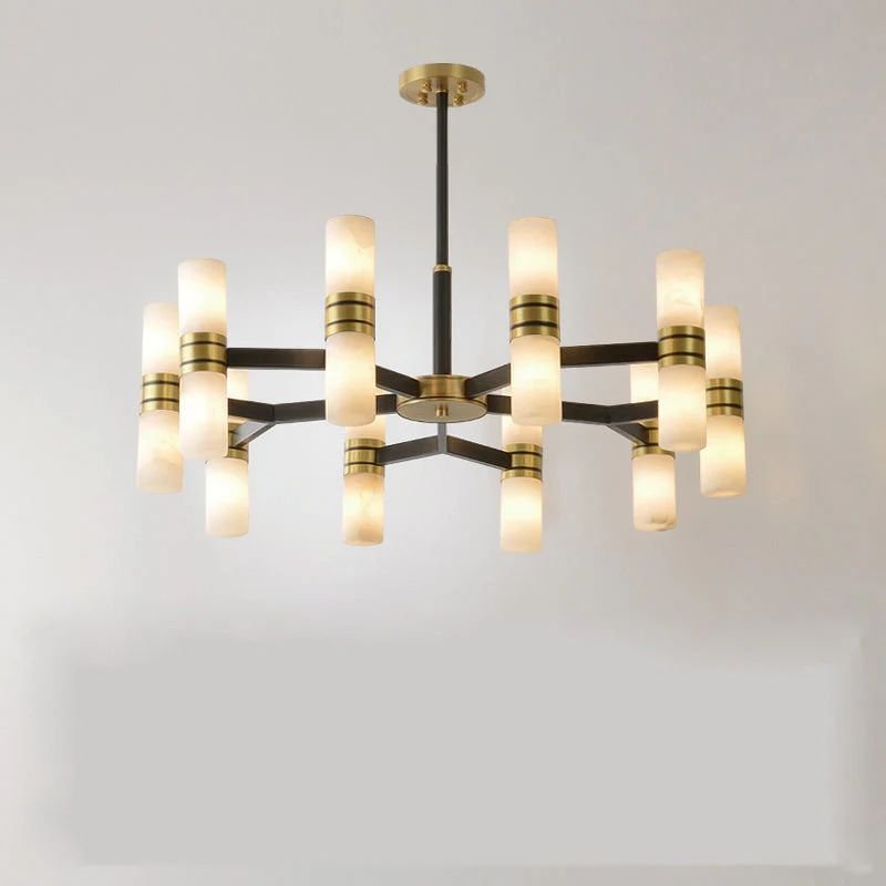 Moral Alabaster Round chandelier - 10 - Lights 33"Dcasivra