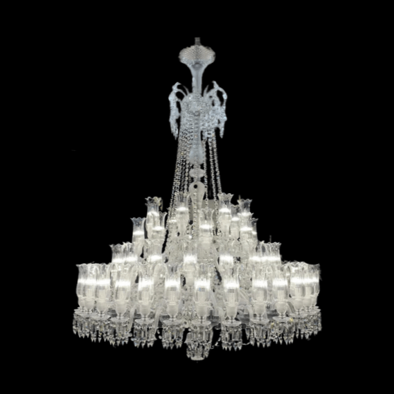 Multi Layer Chrome Crystal Chandelier in French Style with Romantic Branch Flowers for Grand Hallway and Staircase - D47.2"*H63.9"Warm Lightcasivra