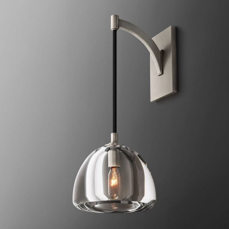 Hemisphere Delicate Crystal Wall Sconce