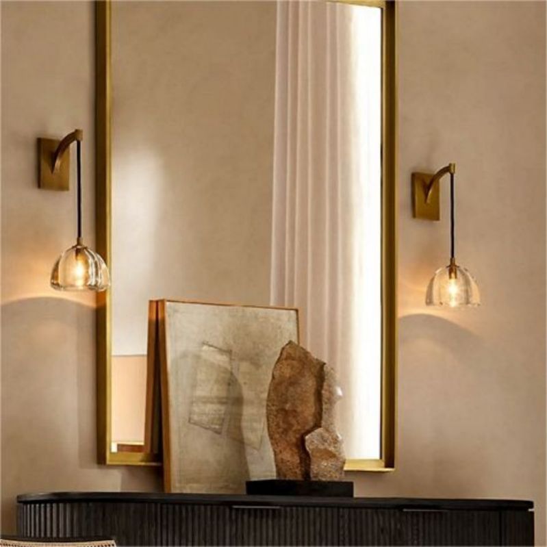 Hemisphere Delicate Crystal Wall Sconce
