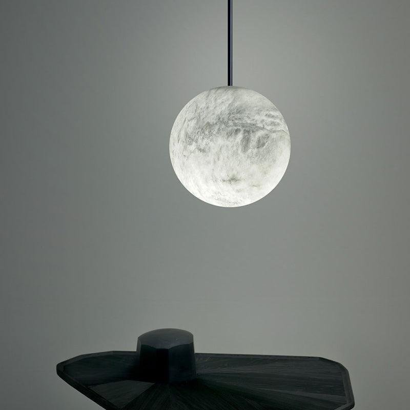Nami Alabaster Sphere Staircase Chandelier,Multi Pendant Light - 7.87" Dcasivra