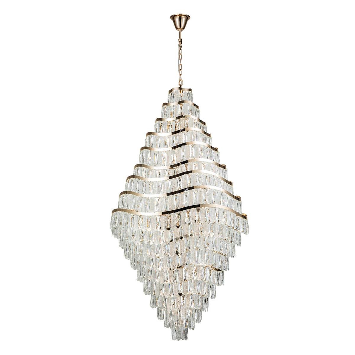 New Luxury Wavy Multi-tiered Crystal Chandelier for Living Room - 22 Lights/D39.4"*H74.4"casivra