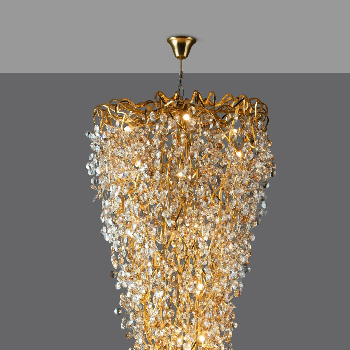 New Modern Light Luxury Branch Crystal Chandelier for Dining /Living Room - Oval: L47.2"*H27.6"Warm Lightcasivra