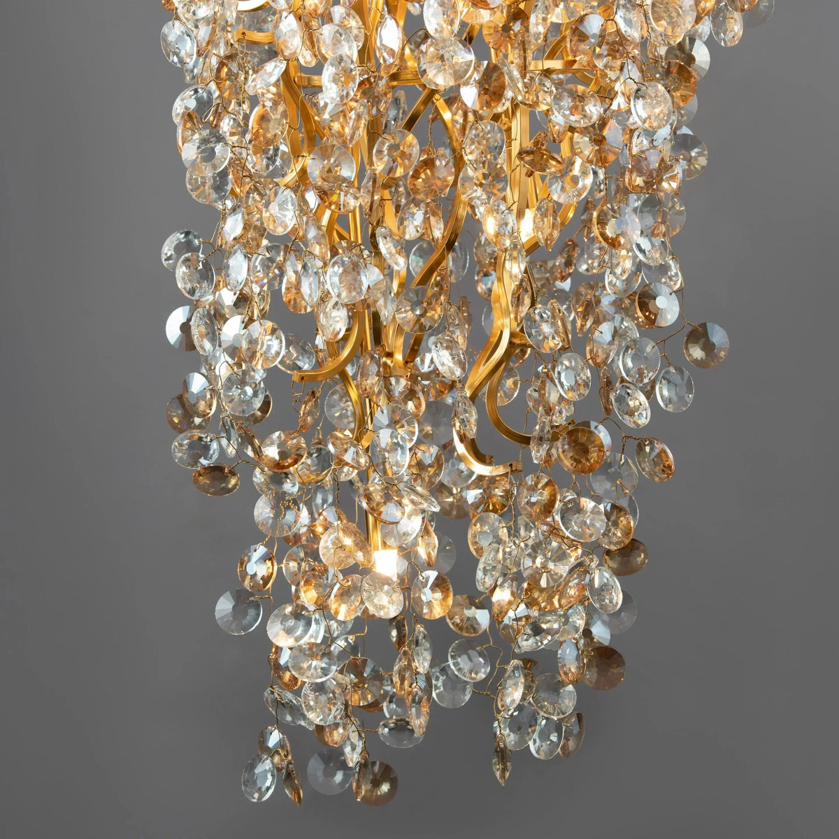 New Modern Light Luxury Branch Crystal Chandelier for Dining /Living Room - Oval: L47.2"*H27.6"Warm Lightcasivra