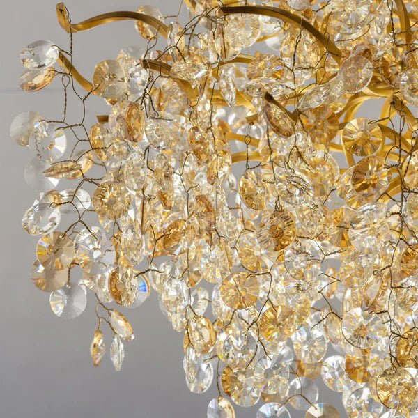 New Modern Light Luxury Branch Crystal Chandelier for Dining /Living Room - Oval: L47.2"*H27.6"Warm Lightcasivra