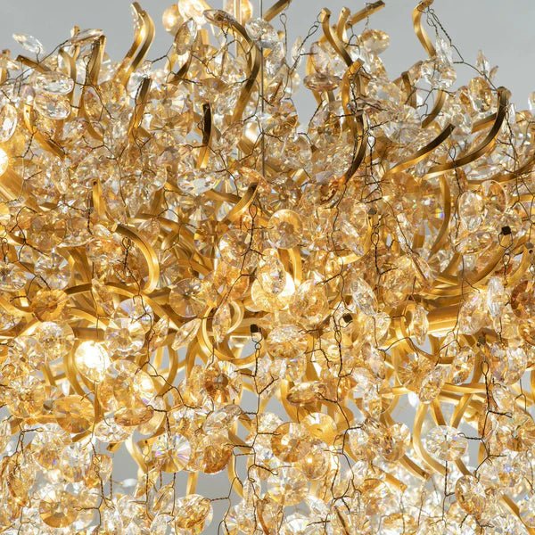 New Modern Light Luxury Branch Crystal Chandelier for Dining /Living Room - Oval: L47.2"*H27.6"Warm Lightcasivra