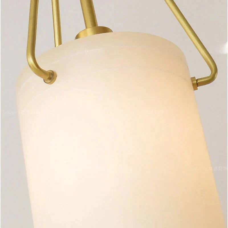 Nina Modern Alabaster Pendant Light, Alabaster Pendant Lamp Besides Bed - Acasivra